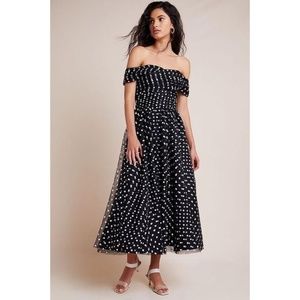 Shoshanna Tulle Polka Dot Dress